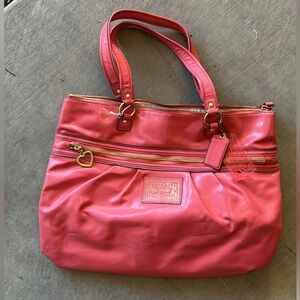 Coach Y2K Coral Leather Tote Bag